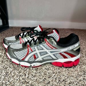Asics Mens Gel Lyte III Men’s Size 8  Running Shoes T3D4N Gray Red Sneakers